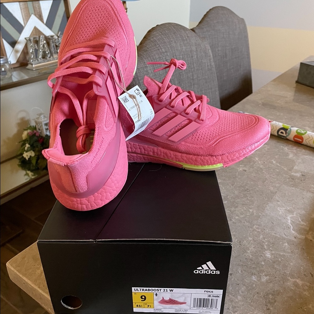 New Adidas Ultraboost 21 women’s size 9 pink